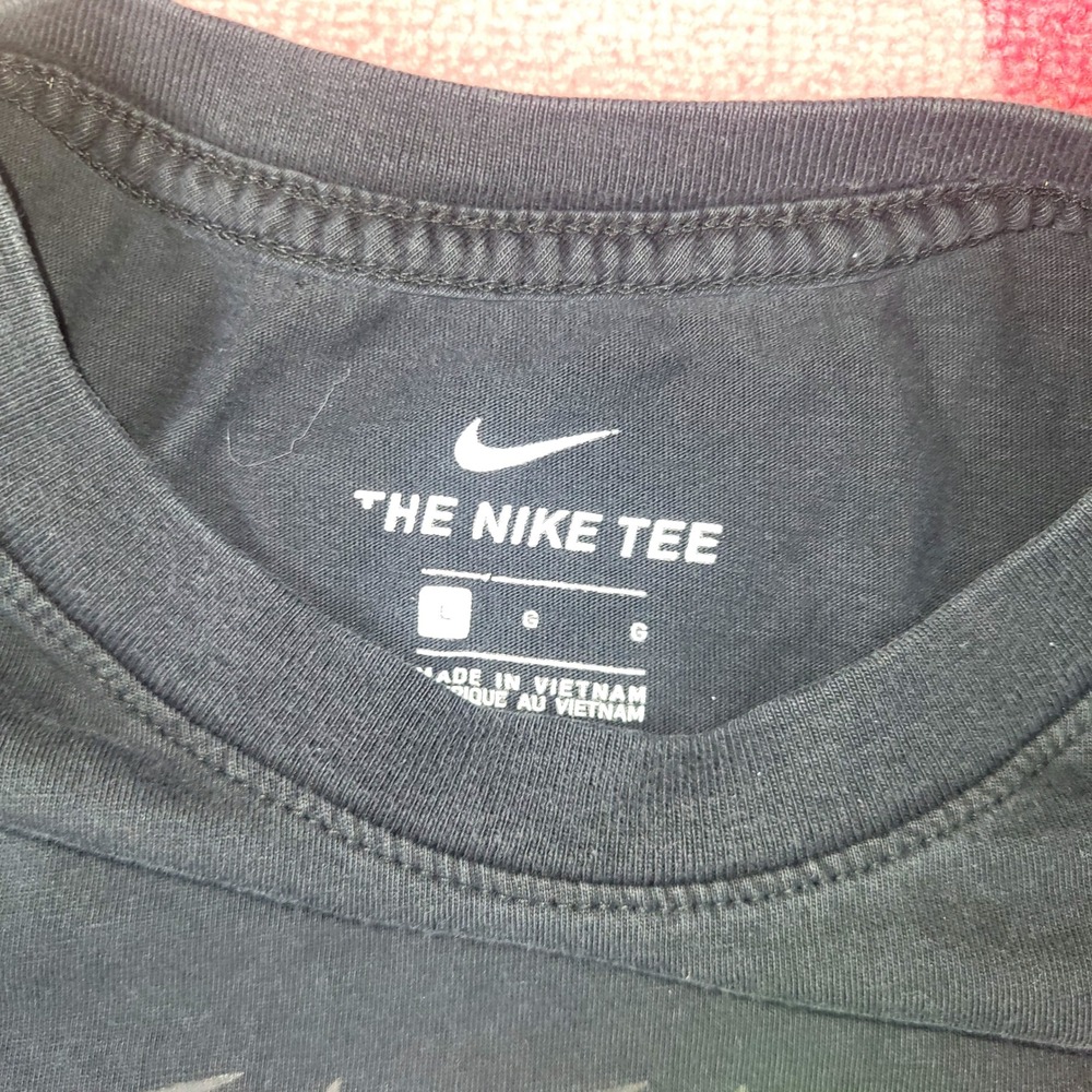 Nike THE NIKE TEE Just Do It Black T-Shirt Mens Size L - Picture 2 of 5